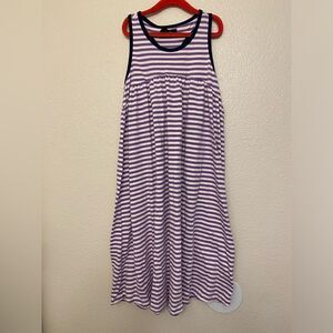 Gap lavender purple stripe hi low long Maxi racer back  summer dress XL /12
